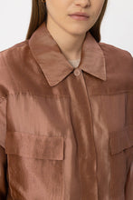 Load image into Gallery viewer, Luisa Cerano Organza-Overshirt in Brick