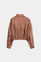 Load image into Gallery viewer, Luisa Cerano Organza-Overshirt in Brick
