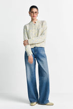 Load image into Gallery viewer, Rich & Royal Boucle Cardigan with Buttons in Urban Lime