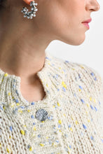Load image into Gallery viewer, Rich & Royal Boucle Cardigan with Buttons in Urban Lime