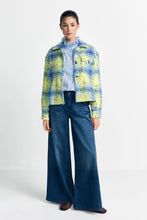 Load image into Gallery viewer, Rich & Royal Checked Boucle Shirt Jacket in Open Air