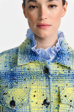 Load image into Gallery viewer, Rich & Royal Checked Boucle Shirt Jacket in Open Air