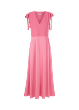 Load image into Gallery viewer, Riani Satin Matt Dress in Rose Pink