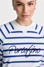 Load image into Gallery viewer, Rich & Royal Striped Sweaty with Application in Royal Blue