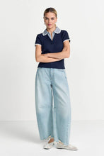 Load image into Gallery viewer, Rich & Royal Mat Mix Polo Shirt in Midnight Blue