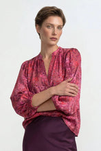 Load image into Gallery viewer, Rich & Royal Blouse with Balloon Sleeves