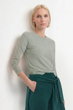 Load image into Gallery viewer, Rich & Royal Long-Sleeve Striped Shirt in Leaf Green