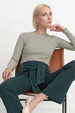 Load image into Gallery viewer, Rich & Royal Long-Sleeve Striped Shirt in Leaf Green