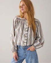 Load image into Gallery viewer, Summum Striped lurex blouse