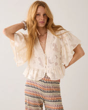 Load image into Gallery viewer, Summum Bohemian Peplum Blouse in Ivory
