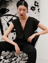 Load image into Gallery viewer, Marella Brina Satin Blouse in Black