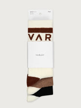 Load image into Gallery viewer, Varley Spencer Sock 3 Pack in Egret/ Chanterelle/ Black