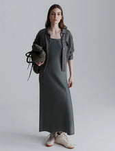Load image into Gallery viewer, Marella Larvas Satin Dress in Olive