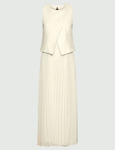Load image into Gallery viewer, Marella Dual-Fabric Dress in Wool White