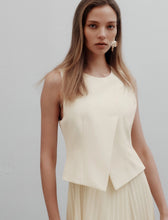 Load image into Gallery viewer, Marella Dual-Fabric Dress in Wool White