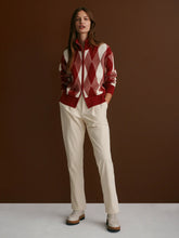 Load image into Gallery viewer, Varley Karina Jacquard Knit Jacket in Red Dahlia