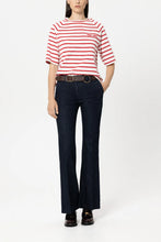 Load image into Gallery viewer, Luisa Cerano Striped Shirt with Button Detail in Red