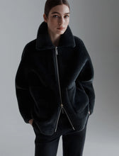 Load image into Gallery viewer, Marella Fresa Faux-Fur Jacket in Dark Grey