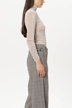 Load image into Gallery viewer, Luisa Cerano Velvet Turtleneck Shirt in Pearl
