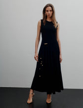 Load image into Gallery viewer, Marella Sleeveless Jersey Dress in Black