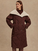 Load image into Gallery viewer, Varley Annalise Reversible Wrap Coat in Deep Mahogany