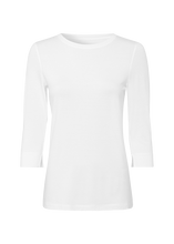 Load image into Gallery viewer, RIANI 3/4 Length Sleeve T-Shirt in White