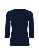 Load image into Gallery viewer, RIANI 3/4 Length Sleeve T-Shirt in Deep Blue
