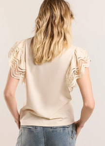 Summum Jersey Top with Lace