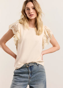 Summum Jersey Top with Lace