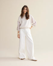 Load image into Gallery viewer, Summum Sweater with Cotton Sleeves in Ivory
