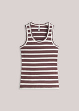 Load image into Gallery viewer, Summum Tank Top with Brenton Stripes in Deep Fig