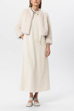 Load image into Gallery viewer, Luisa Cerano Faux Fur Jacket in Eggshel