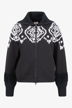 Load image into Gallery viewer, Sportalm Sweat jacket with Norwegian Print in Black
