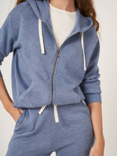 Load image into Gallery viewer, Repeat Cotton Blend Double Knit Zip-Up Hoodie
