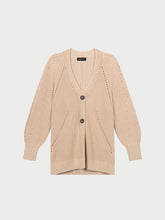 Load image into Gallery viewer, Repeat Chunky Rib Knit Mid-Length Cardigan in Clay