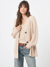 Load image into Gallery viewer, Repeat Chunky Rib Knit Mid-Length Cardigan in Clay