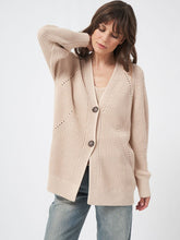 Load image into Gallery viewer, Repeat Chunky Rib Knit Mid-Length Cardigan in Clay