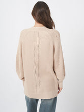 Load image into Gallery viewer, Repeat Chunky Rib Knit Mid-Length Cardigan in Clay