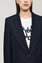 Load image into Gallery viewer, Luisa Cerano 0ne-Button Blazer in Dark Blue