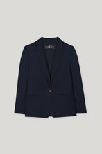 Load image into Gallery viewer, Luisa Cerano 0ne-Button Blazer in Dark Blue