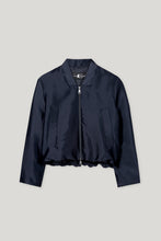 Load image into Gallery viewer, Luisa Cerano Taffeta Blouson in Dark Blue