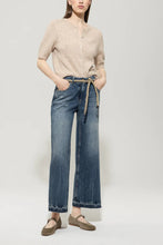 Load image into Gallery viewer, Luisa Cerano Fine Knit Cardigan in Biscuit