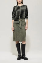Load image into Gallery viewer, Luisa Cerano Cashmere Blend Cardigan in Khaki/Black