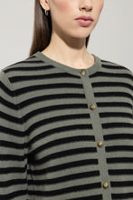 Load image into Gallery viewer, Luisa Cerano Cashmere Blend Cardigan in Khaki/Black