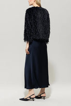 Load image into Gallery viewer, Luisa Cerano Fur-Look Jacket in Dark Blue