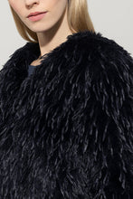Load image into Gallery viewer, Luisa Cerano Fur-Look Jacket in Dark Blue