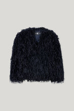 Load image into Gallery viewer, Luisa Cerano Fur-Look Jacket in Dark Blue