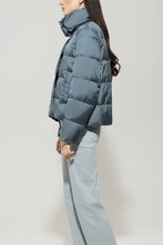 Load image into Gallery viewer, Luisa Cerano Outdoor Down Jacket in Grey/Blue