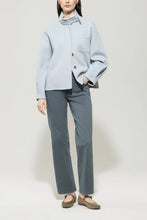 Load image into Gallery viewer, Luisa Cerano Double-Face Shirt Jacket in Light Blue