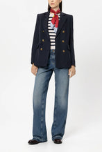 Load image into Gallery viewer, Luisa Cerano Gabardine Blazer in Navy